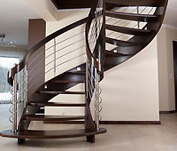 Bent stairs, railing: stainless steel ENERGY solutions