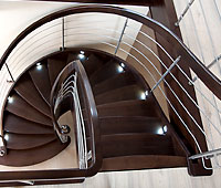 Bent stairs, railing: stainless steel ENERGY solutions