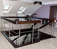 Bent stairs, railing: stainless steel ENERGY solutions